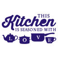 KITCHEN LOVE Pattern Removable Adhesive Wall Sticker. 
