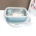 Stainless Steel Lunch Box Microwave Safe Heating Bowl with Lid Student Insulated Bento Box Set for Office Workers. 