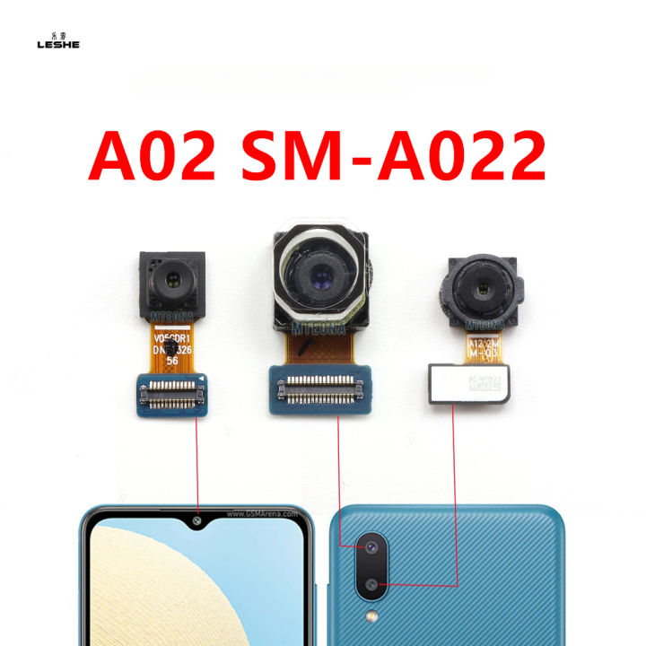 For Samsung Galaxy A02 A022 SM-A022 Small Front Camera Macro Big Back Rear Main Camera Flex Cable