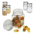 Spices Container 6 x 310ml / Spices Bottle Set Airtight Lid/ Kitchen Canisters & Jars / Glass Storage Bottle 6 / Spices Containers Set Glass / Glass Bottle Jar Set / Seasoning Jar / Kitchen Storage Containers / BPA Free Jars. 
