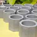 Concrete Pot Cactus & Succulent Cement Planter Unique Square and Round Design Garden Home Decor Gift Pot Indoor Plant Pot Flower Vase Cement Pots Planter for Indoor and Outdoor. 