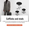 Cufflinks and Studs Set for Tuxedo Shirts 2 Cufflinks and 6 Studs. 