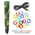 3D Printing Pen DIY Drawing Pen With LCD 3D Pen With 10 Colors 50 Meter PLA Filament Christmas Birthday Gift for. 