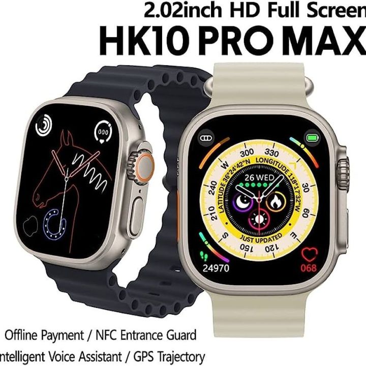 HK10 Pro Max Smartwatch 2.02 Inch Screen IP68 Waterproof Wireless ...