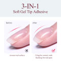LILYCUTE 7ML Soft Gel Nail Tips Adhesive Glue 3 IN 1 Clear Nail Extension Function Adhesive Nail Gel Long Lasting Manicure. 