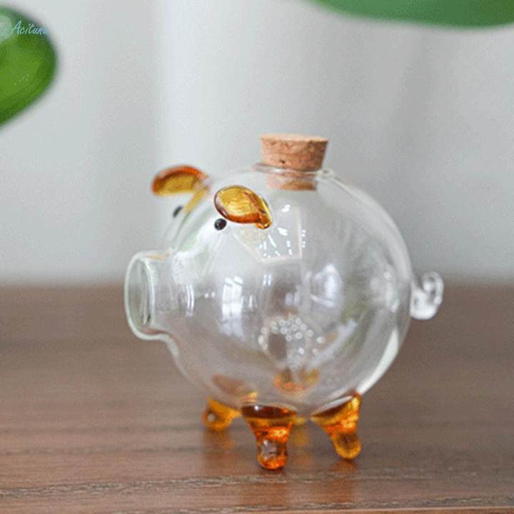 Transparent Piggy Bank Saving Box Home Ornament Banknote Case Storage Bottle for