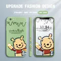 Jizetin for iPhone 6 Case Side Design Phone Cover Cute Winnie The Pooh Bear Simple Strokes Edges Small Pattern Liquid Silicone Trend Case. 