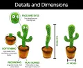 Musical Dancing Talking Green Cactus Toy Tree with 120 Sound Track & Talkback Voice Reply, Soft Fabric with Plastic Toy for Toddler Baby Children Kids 2 3 4 5 6 Year Old Boy Girl. 