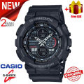 (Ready Stock) G-Shock Men Watch Digital Sport Watch LED Display Water Resistant Shockproof and Waterproof World Time LED Auto Light Sports Square Wrist Watches with 2 Years Warranty GA-140-1A1. 