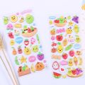 Cute Fruit Vegetables 3D Puffy Stickers for Kids Cognition Learning Stickers DIY Scrapbooking Stationery Stickers. 
