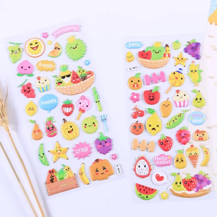 Cute%20Fruit%20Vegetables%203D%20Puffy%20Stickers%20for%20Kids%20Cognition%20Learning%20Stickers%20DIY%20Scrapbooking%20Stationery%20Stickers%20-%20Image%204