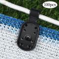 Shade Cloth Clips Lightweight Holder Tightener Shading Net Fixed Clips for Sun Shade Net 100 pcs. 