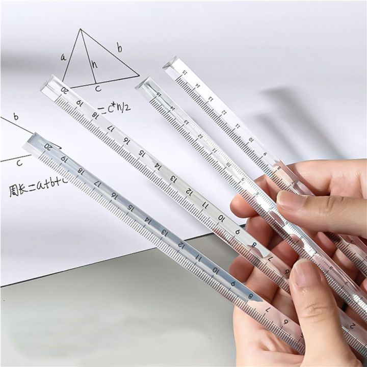 Manok Acry Ruler Accurate Acrylic Scale on Both Sides Transparent Straight Ruler ...