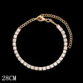 ZEBF-Fashion Bling Paved Rhinestone Prong Cuban Chain Bracelet for Women Men Hip Hop Iced Out Chunky Link Chain Bracelets New Jewelry. 