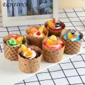 ECHIDNA Fake Cupcake Clear Texture Wedding Simulation Dessert Food Play Model. 