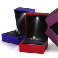 Simple And Elegant High Grade And Exquisite LED Light Jewelry Box Spray Painted Ring Box High End Jewelry Box. 