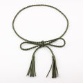 Female Braided Waist Belt  Waistband Women Long Waist Rope Solid Color Thin Waist Chain Dresses. 