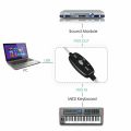 MIDI to USB Cable Converter Connector PC to Synthesizer Music Keyboard Adapter for Home Music Studio. 