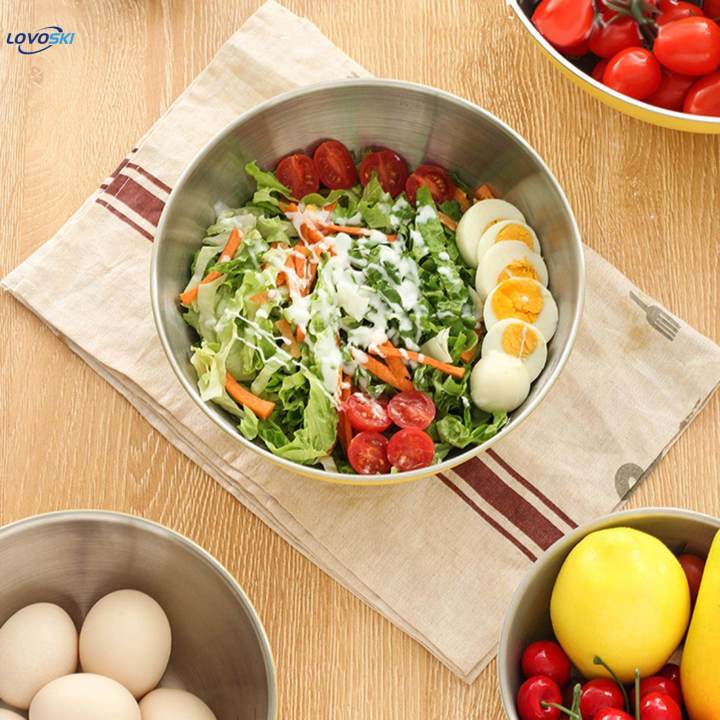 Mixing Bowl Stainless Steel Soup Bowls for Dining Table Kitchen Noodles