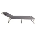 Foldable Sleep Bed Adjustable Backrest 3 Folds Portable Bed High Strength Support with Pillow for Outdoor Activities. 