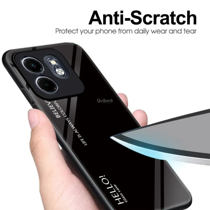 Quiberk%20for%20Infinix%20Smart%209%20HD%20/%20Hot%2050i%20Tempered%20Glass%20Hard%20Case%20Gradient%20Color%20Back%20+%20Soft%20Frame%20Shockproof%20Phone%20Cover%20-%20Image%203