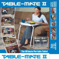 Table Mate II Portable Folding Table – Adjustable TV Tray for Eating, Laptop, and Study Use. 