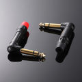 6.35mm 2/3-Core Audio Plug/jack Rca Adapter Trs Dual Channel Balanced Speaker Black/red Tail Sleeve Straight/curved Plugs. 