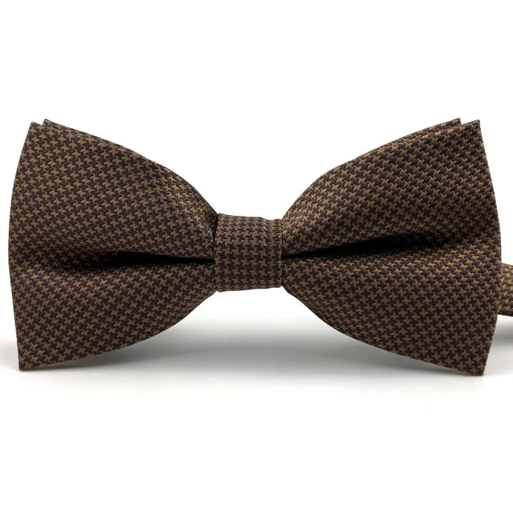 U27%20Brown%20Houndstooth%20Necktie%20Set%20Handmade%20Wedding%20Fashion%20Extra%20Long%20Size%20Classic%20Ties%20for%20Mens%20Hanky%20-%20Image%205