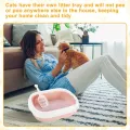 Large Cat Litter Tray with Scoop Open Top Cat Litter Box High Sided Anti Splashing Sturdy Easy to Clean Open Air Kitty Litter Box Cat Toilet for Kittens Cats Pet Supplies Poop Tray Pet Shit Tray Cat Pooper Tray Pet Poop Box Pet Pooper Box Kittens. 