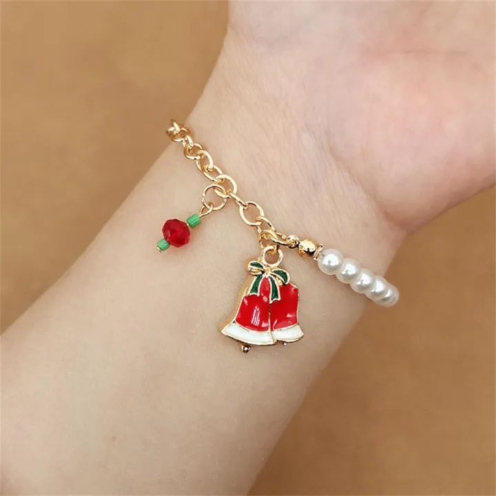 Christmas%20Bracelet%20Jewelry%20Santa%20Claus%20Xmas%20Tree%20Snowman%20Elk%20Snowflake%20Bells%20Pendant%20Bracelet%20Pearl%20Bangle%20New%20Year%20Xmas%20Gifts%20-%20Image%209