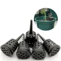 【ZOSR】10/20/30/40/50Pcs Plastic Fertilizer Basket with Lid Corrosion-Resistant Garden Fertilizer Container Mesh Box for Succulent Bonsai Orchid. 