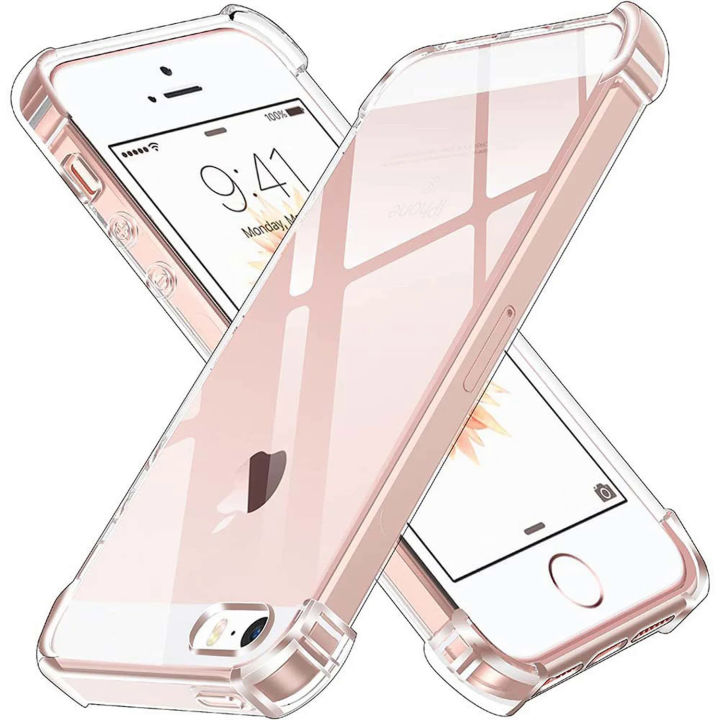 【PeacemPeace】 Shockproof Soft Clear Silicone Case For iPhone 5 5s SE 2016 6 7 8 Plus XS XR 11Pro Max 12 13 14 Thin Transparent Back Cover