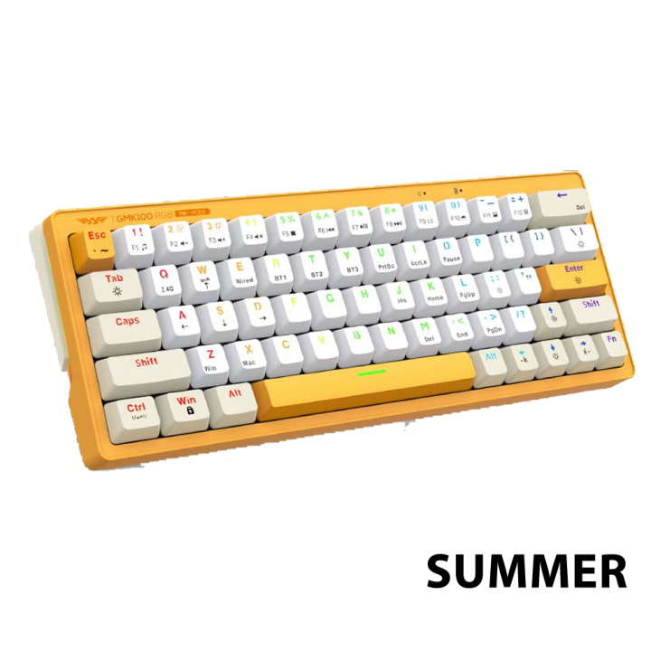 Armaggeddon GMK-100 RGB Gasket Mechanical Keyboard | 3 Modes | 2.4G Wireless | BT 5.3 | HotSwappable Lubed Switches