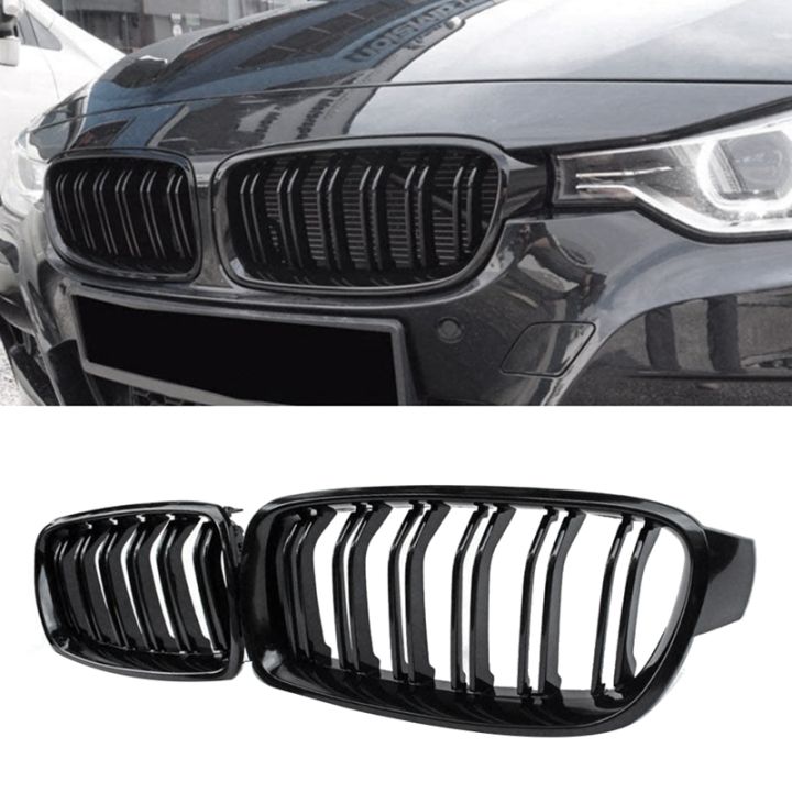 Gloss Black Car Front Kidney Grille Grill for-BMW 3 Series F30 F31 F35 2012-2018