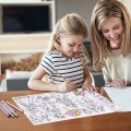 1 Roll Color Filling Graffiti Scroll/ DIY Children Sticky Drawing Paper/ Creative Early Educational Painting Toys. 