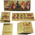 pokemon cards golden 11-110PCS Pokemon Gold Pikachu Cards Box Spanish/English/French Foil Gold Silve Cards Metalicas Charizard Vmax Gx Game CardParty Games Crafts. 