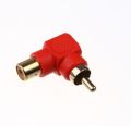 90 degree RCA male to RCA female elbow 90 degree Lotus male to female conversion head AV right angle L-shaped audio adapter gold-plated red black Cp1033 L. 