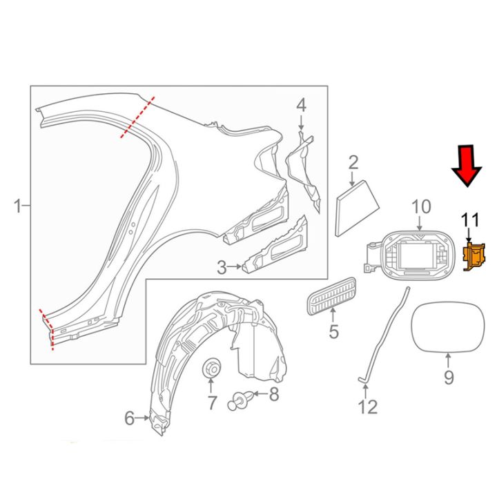 A0008207703%20for%20Mercedes-Benz%20W176%20W246%20W117%20W205%20X156%20W166%20R23%20W222%20Fuel%20Filler%20Flap%20Locking%20Motor%20Mechanism%20-%20Image%204