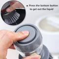 Brush with Soap Dispenser, Brush for Washing Dishes, Palm Brush Soap Dispenser, Kitchen Brush with Holder, for Scrubbing Dishes, Pans and Pots,. 