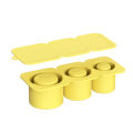 1PC Ice Grid Mold Silicone Ice Cube Maker With Lid For Making 3 Hollow Cylinder MLK. 