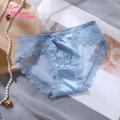 Muses Mall Lace Panties Lace Trim Low-rise Briefs Ice Silk Underwear for Daily Wear. 