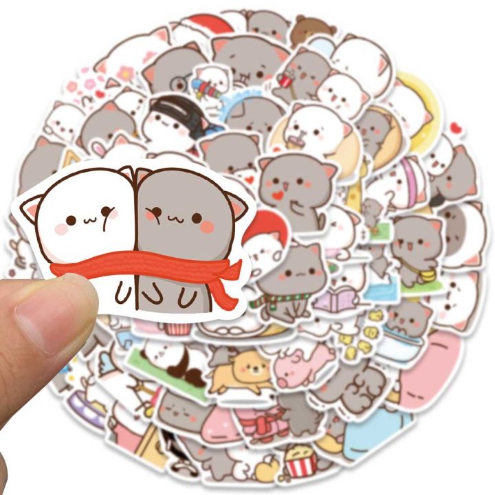240%20pcs%20Peach%20and%20Goma%20Stickers%20Lovely%20Cute%20Cat%20Couple%20Stickers%20for%20Laptop%20Scrapbook%20Journal%20Kids%20Girls%20Boys%20Stickers%20-%20Image%209