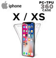 360 Full Cover Soft Silicone Shockproof Phone Case For iPhone X Xs Xs Max XR 11 11 Pro 11 Pro Max Clear Silicone TPU Front + Hard PC Back Cover Protective Case. 