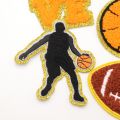 New Spot basketball Football Chenille Iron on Patches Embroider Patch Towel sticker For DIY Bag Caps Applique Exquisite Badge. 