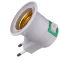 220V lamp Holder E27 LED Light Adapter Practical White Light Socket To EU Plug Holder Adapter Converter ON/OFF For Bulb Lamp. 