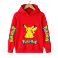 Pokemon Children Costume Spring Boy Hoodie Kids Clothes Funny Pikachu Pokemons Hoodies for Teen Girls 4-14Y Baby Boys Sweatshirt. 