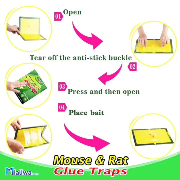 Mouse & Rat Trap Glue Board, Sticky Adhesive Glue, Mouse Rodent Fly Cockroach Insect & Pest Control