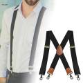 Suspenders for Men 1.4 inch Wide Casual Trouser Pants for Business. 