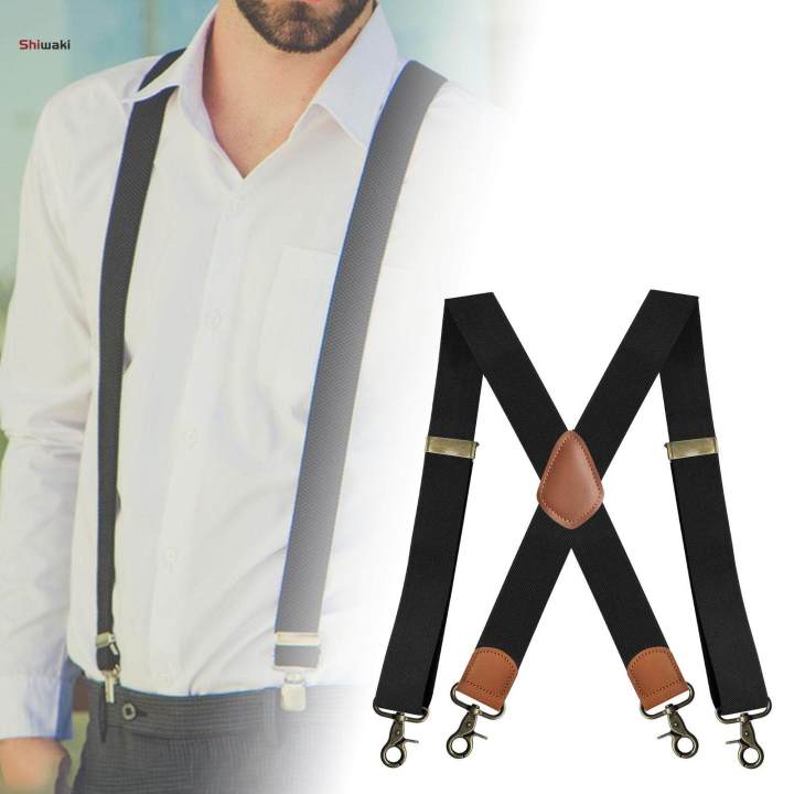 Suspenders for Men 1.4 inch Wide Casual Trouser Pants for Business