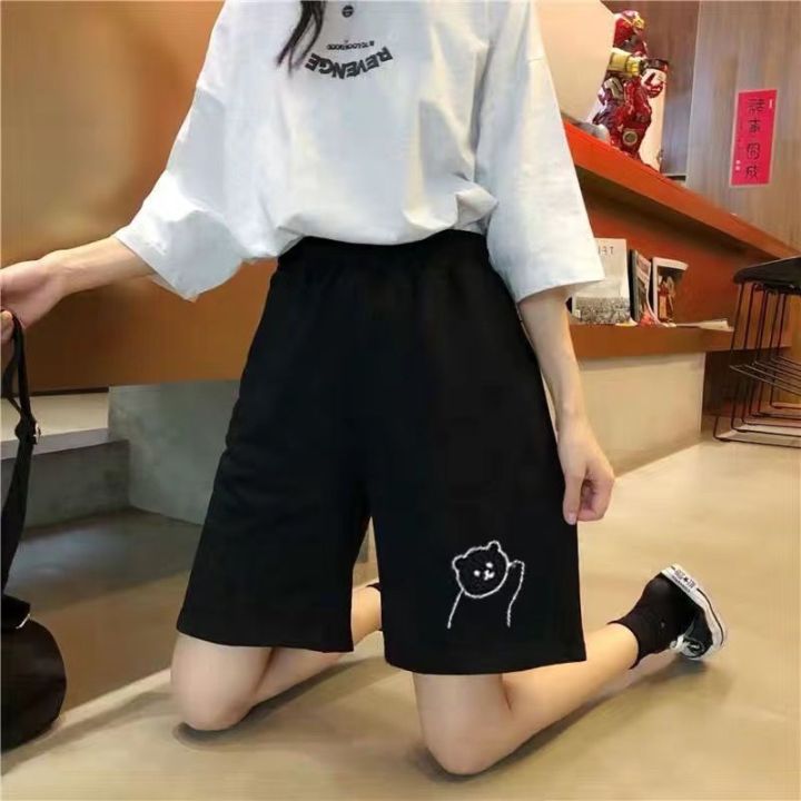 Summer%20Fifth%20Pants%20Western%20Style%20Casual%20Sports%20All-Match%20Black%20Outer%20Wear%20Loose%20Large%20Size%20Shorts%20Girls%20Junior%20High%20School%20Middle%20Fashion%20-%20Image%202